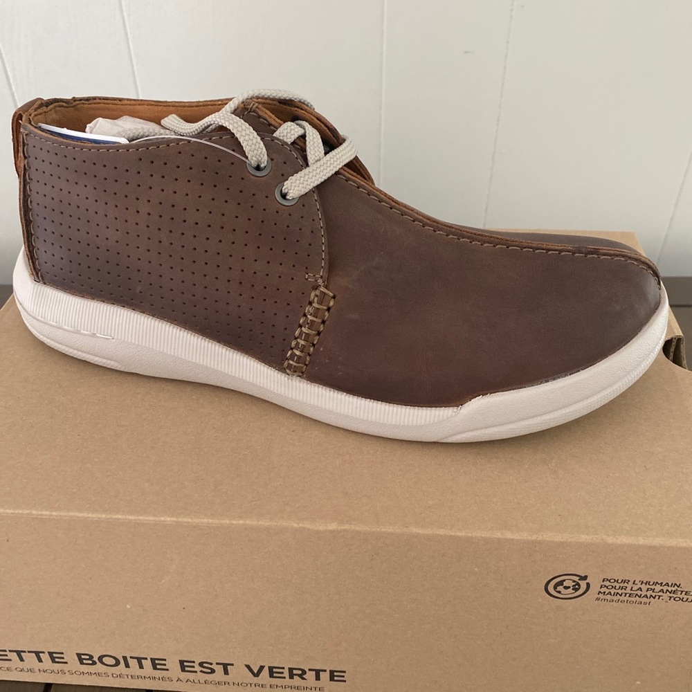 Clarks Mens Driftway Seam Beeswax Leather Size 9.5